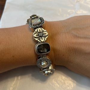 Lori Bonn Silver Slider Charm Bracelet